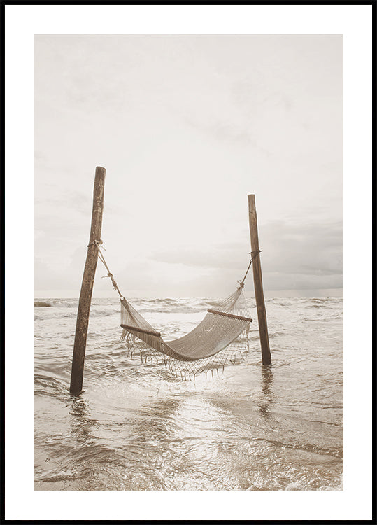 Hammock on a Tropical Beach Poster - Posterbox.dk