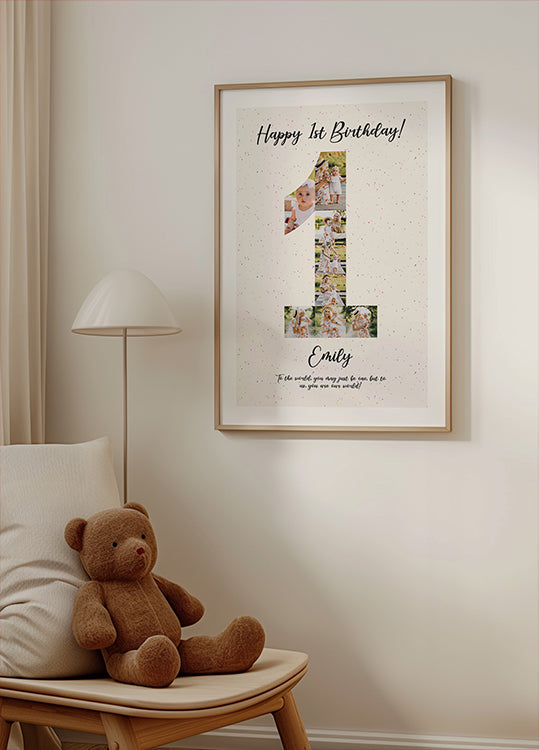 Happy 1st Birthday Personal Poster - Posterbox