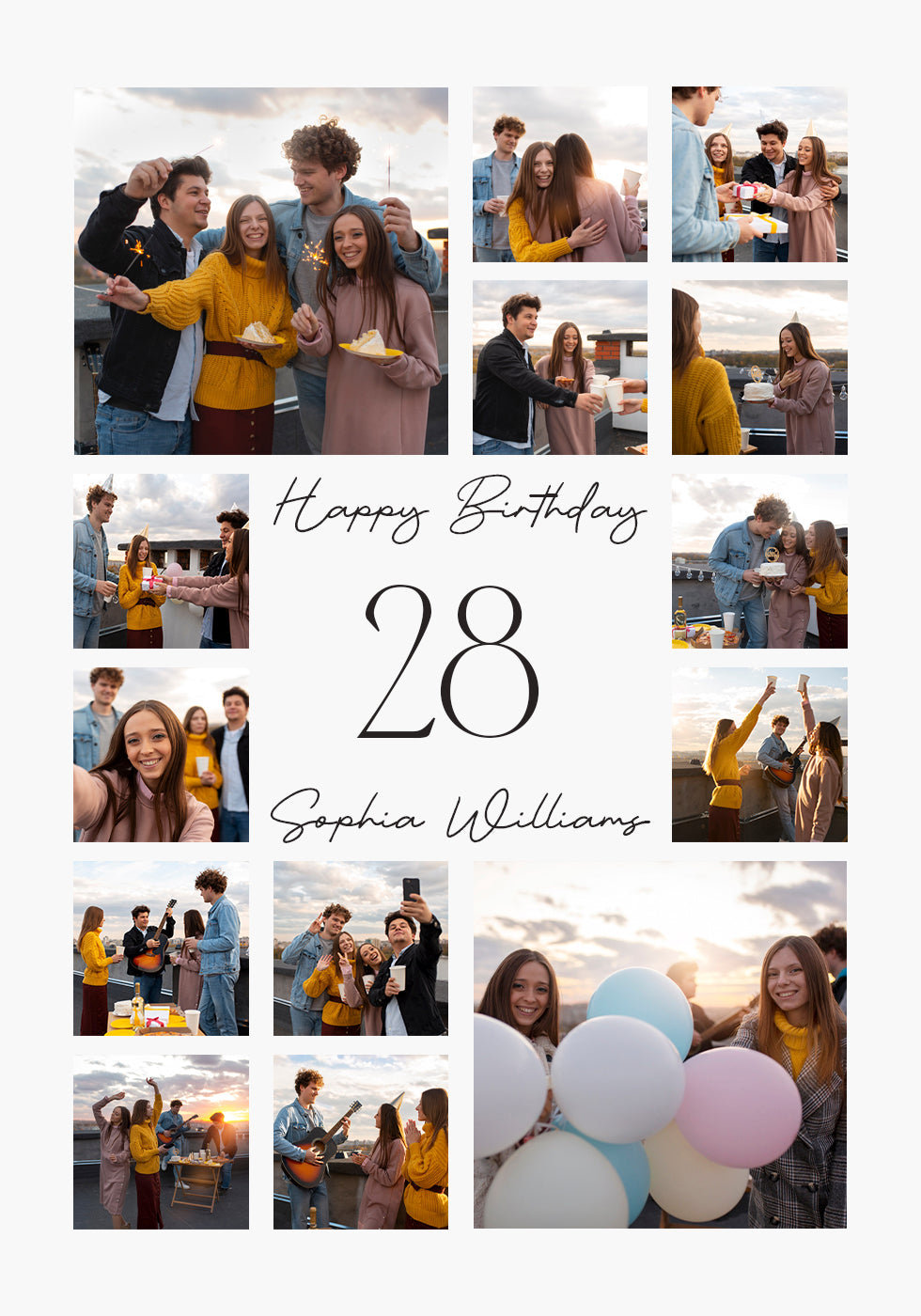 Happy Birthday Personalized Poster - Posterbox.dk