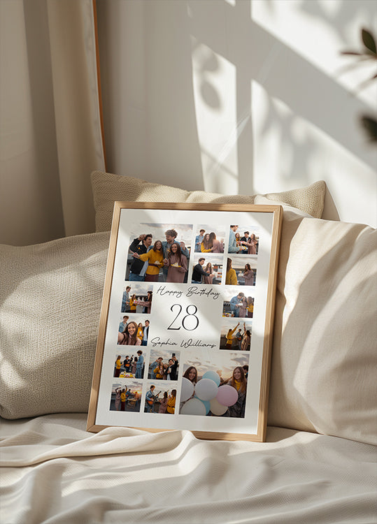 Happy Birthday Personalized Poster - Posterbox.dk