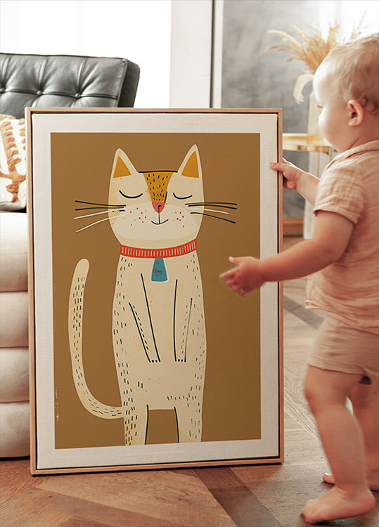 Happy Cat Poster - Posterbox.dk