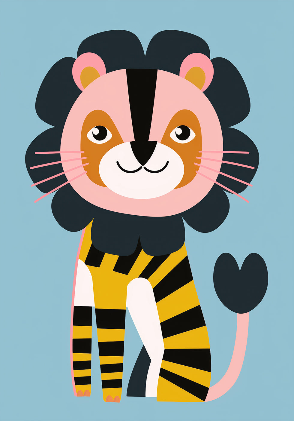 Happy Lion Poster - Posterbox.dk