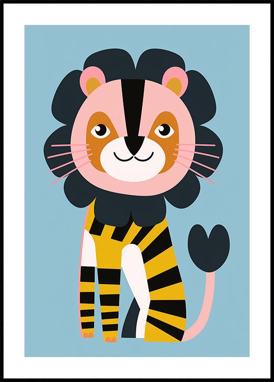 Happy Lion Poster - Posterbox.dk