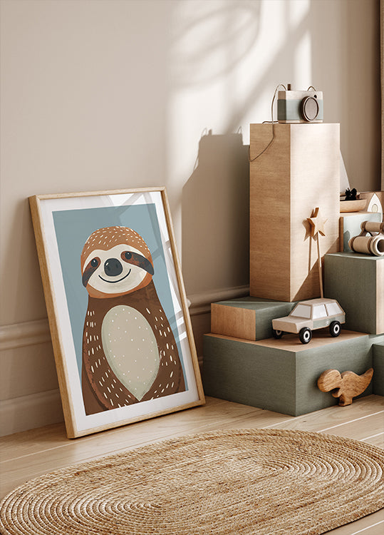 Happy Sloth Poster - Posterbox.dk