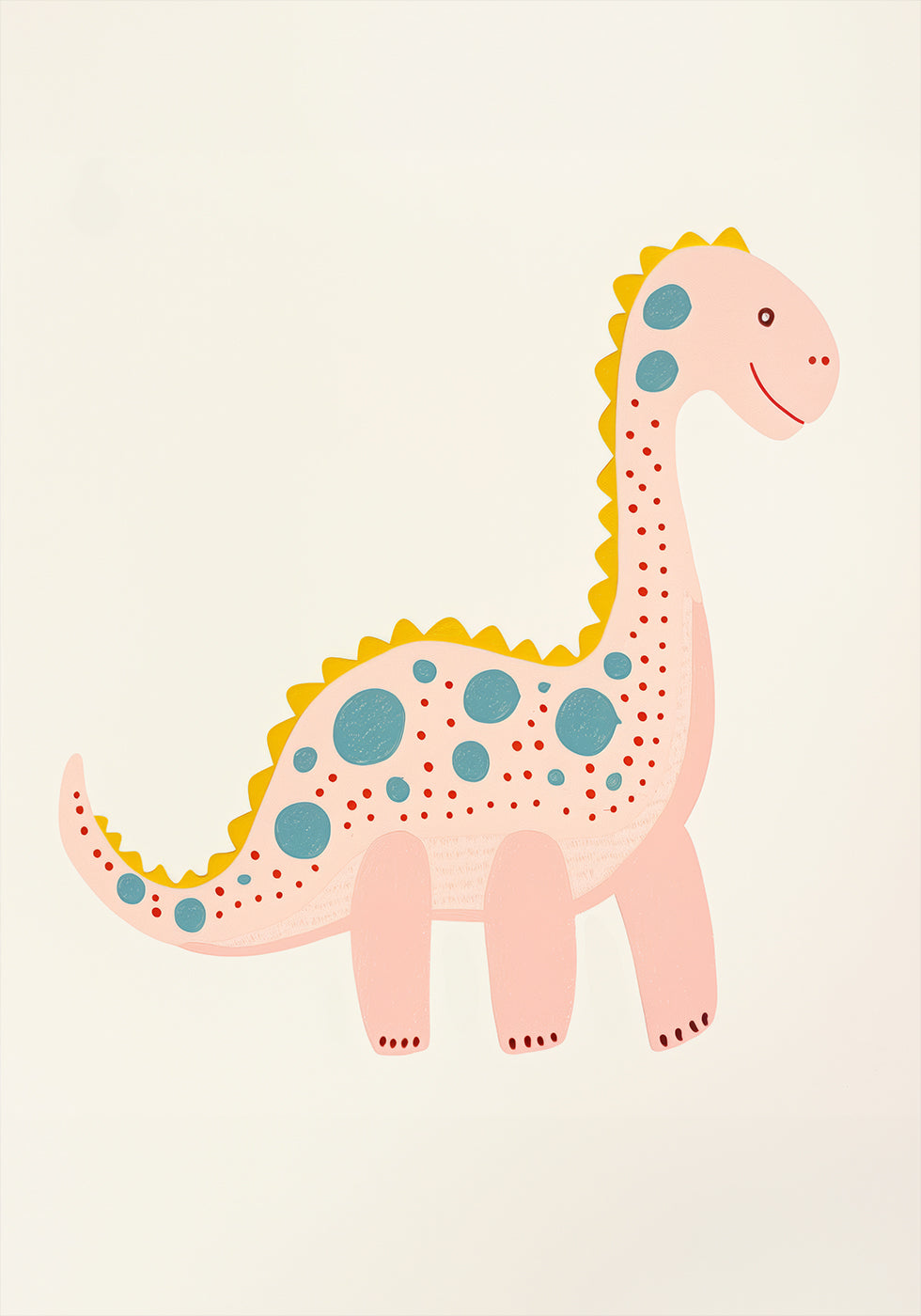 Happy Spotted Dino Poster - Posterbox.dk