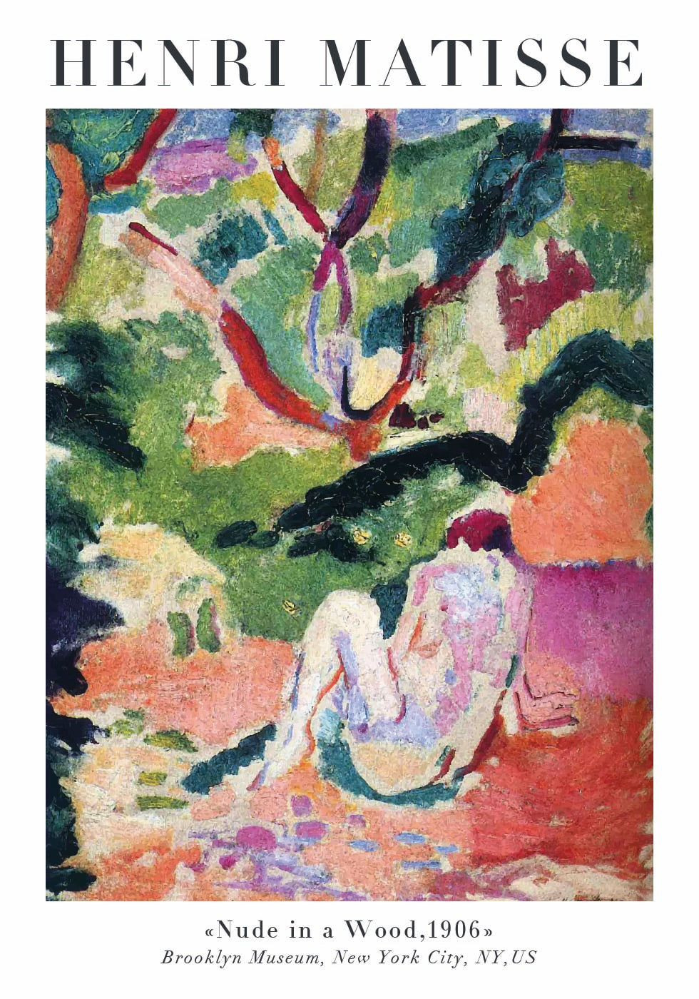 Henri Matisse Nude in a Wood Poster - Posterbox.dk