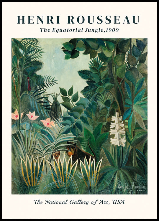 Henri Rousseau - The Equatorial Jungle Poster - Posterbox.dk