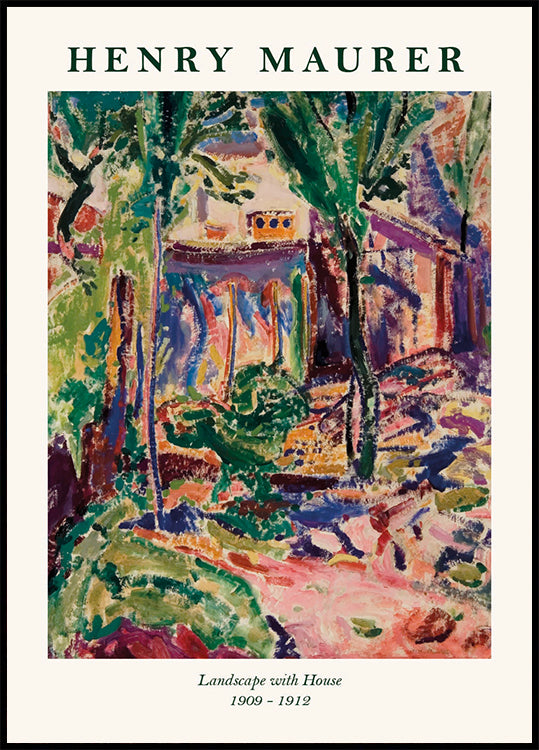 Henry Maurer, Landscape with House Poster - Posterbox.dk