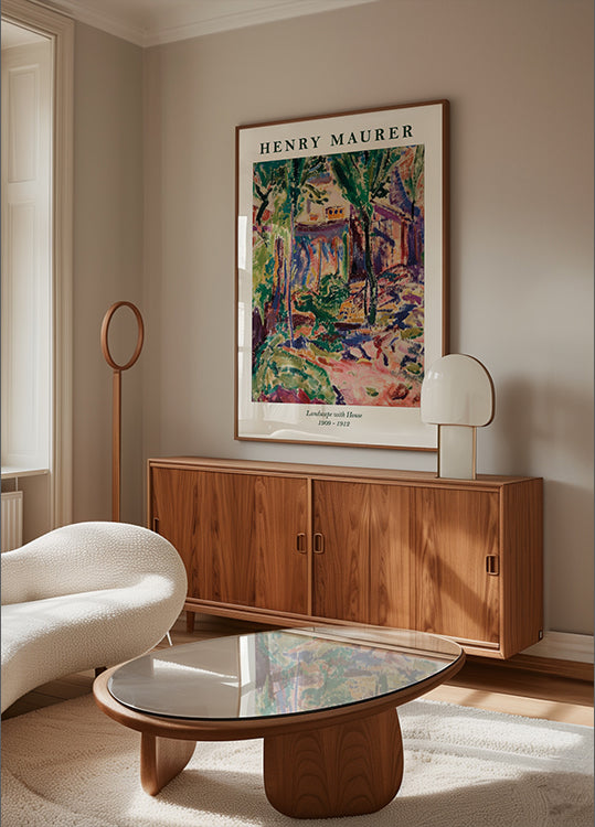 Henry Maurer, Landscape with House Poster - Posterbox.dk