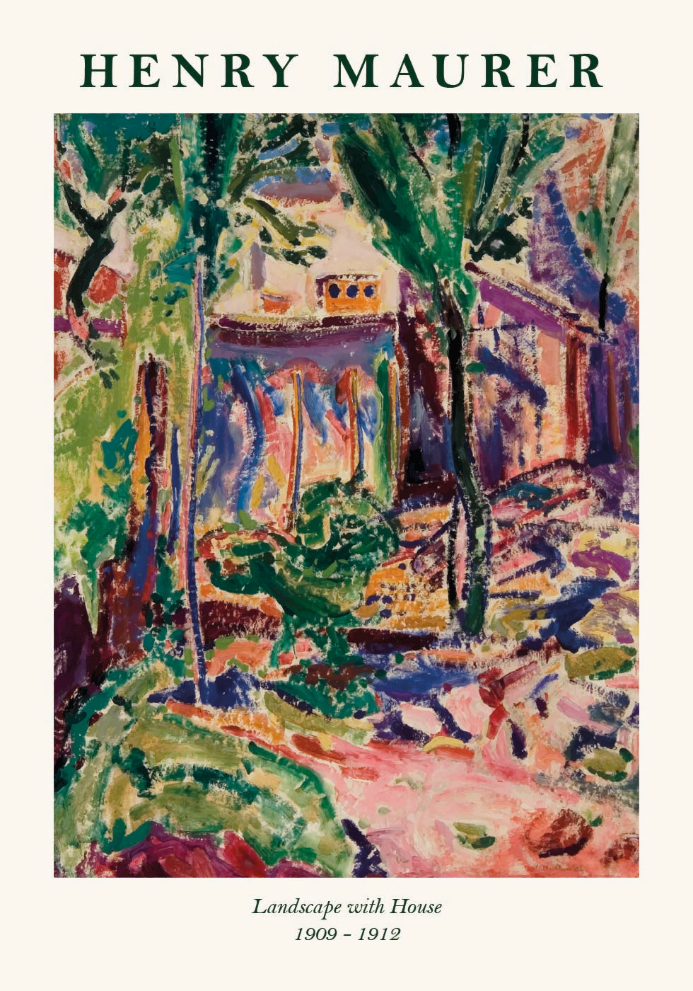 Henry Maurer, Landscape with House Poster - Posterbox.dk