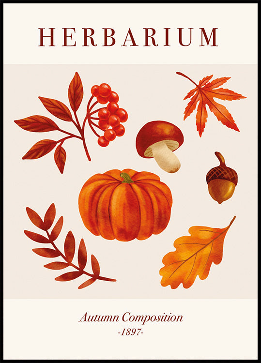 Herbarium Autumn Composition Poster - Posterbox.dk