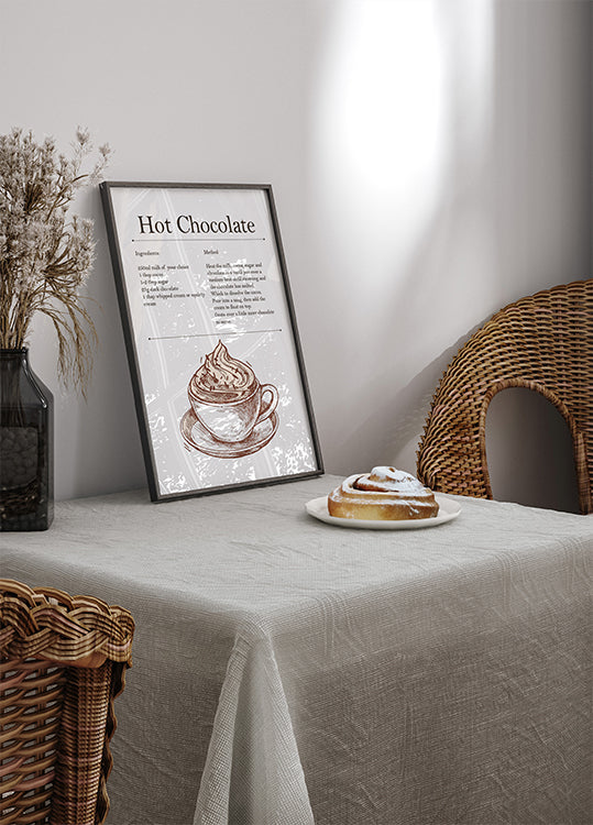 Hot Chocolate Recipe Poster - Posterbox.dk