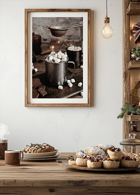 Hot Chocolate with Marshmallows Poster - Posterbox.dk