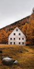 House Near the Autumn Mountains Poster - Posterbox.dk