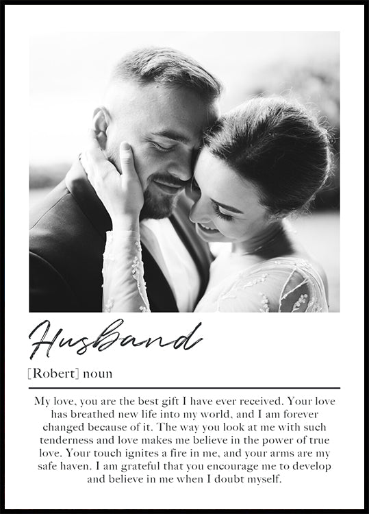 Husband Personalized Poster - Posterbox.dk