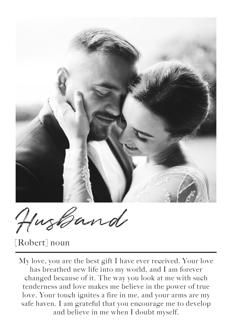Husband Personalized Poster - Posterbox.dk