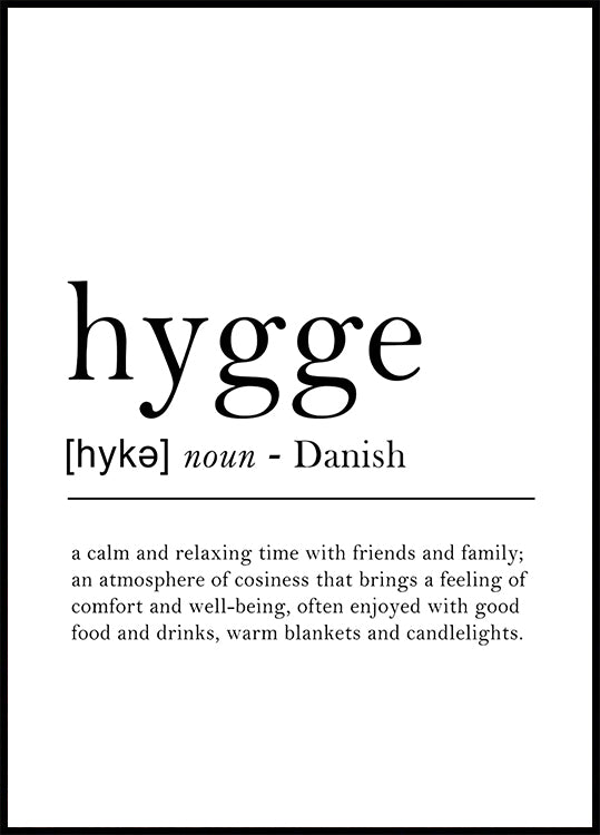 Hygge - A Danish Concept of Comfort Poster - Posterbox.dk