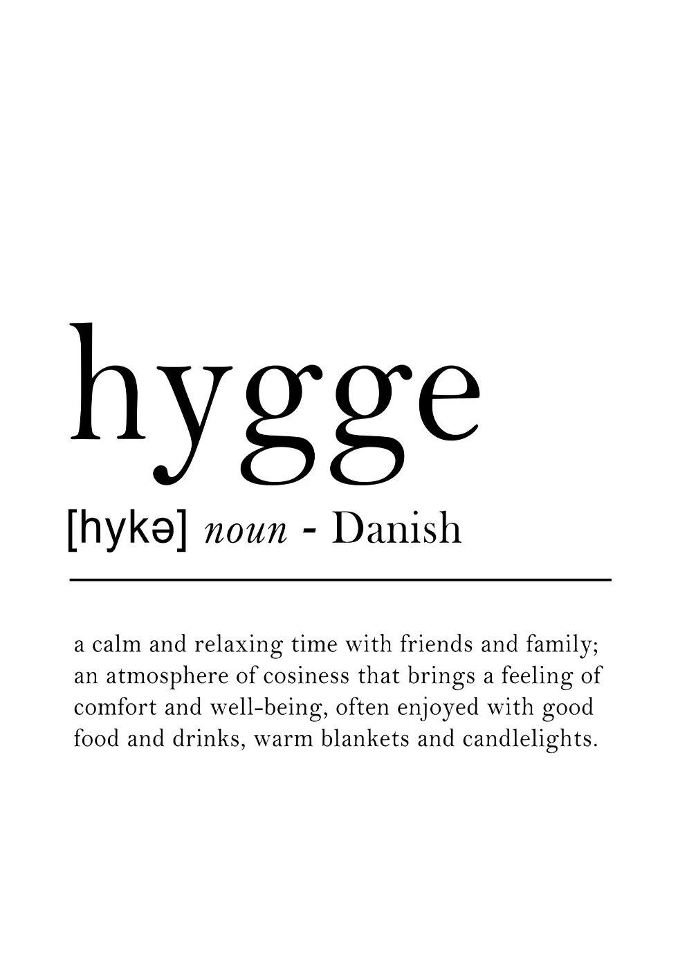 Hygge - A Danish Concept of Comfort Poster - Posterbox.dk