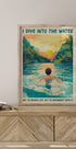 I Dive Into the Water Sunset River Poster - Posterbox.dk