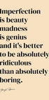 Imperfection Is Beauty Poster - Posterbox.dk