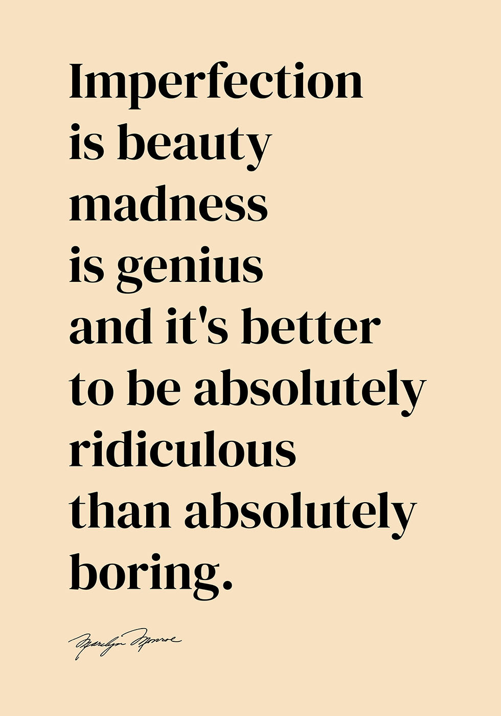 Imperfection Is Beauty Poster - Posterbox.dk