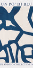 Indigo Flow, Abstract Shapes in Blue and White Poster - Posterbox.dk