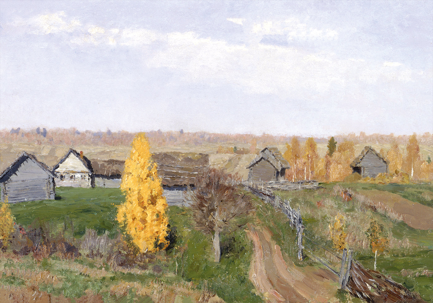 Isaac Levitan - Golden Autumn Poster - Posterbox.dk