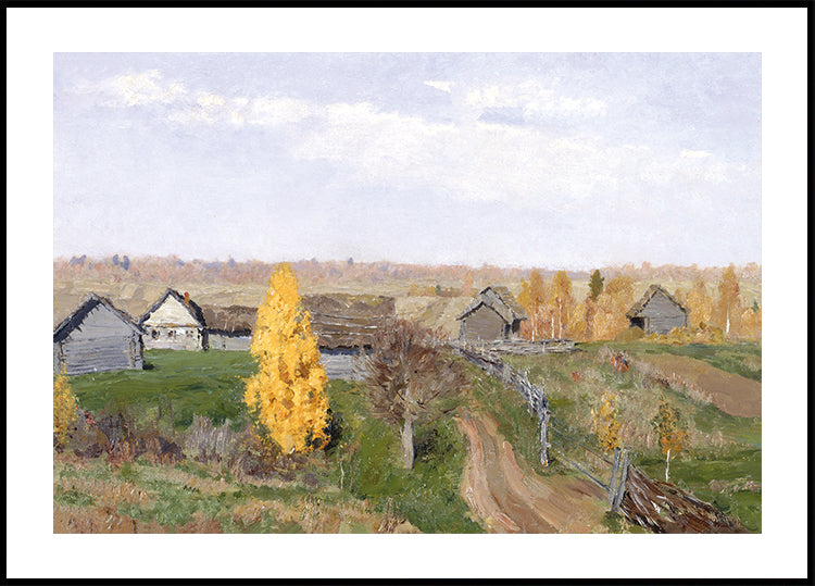 Isaac Levitan - Golden Autumn Poster - Posterbox.dk