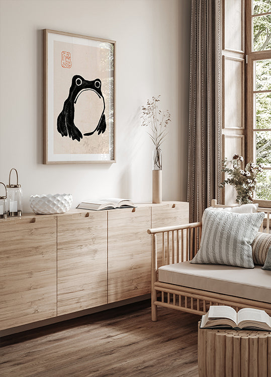 Japanese Frog Ink Art Poster - Posterbox.dk