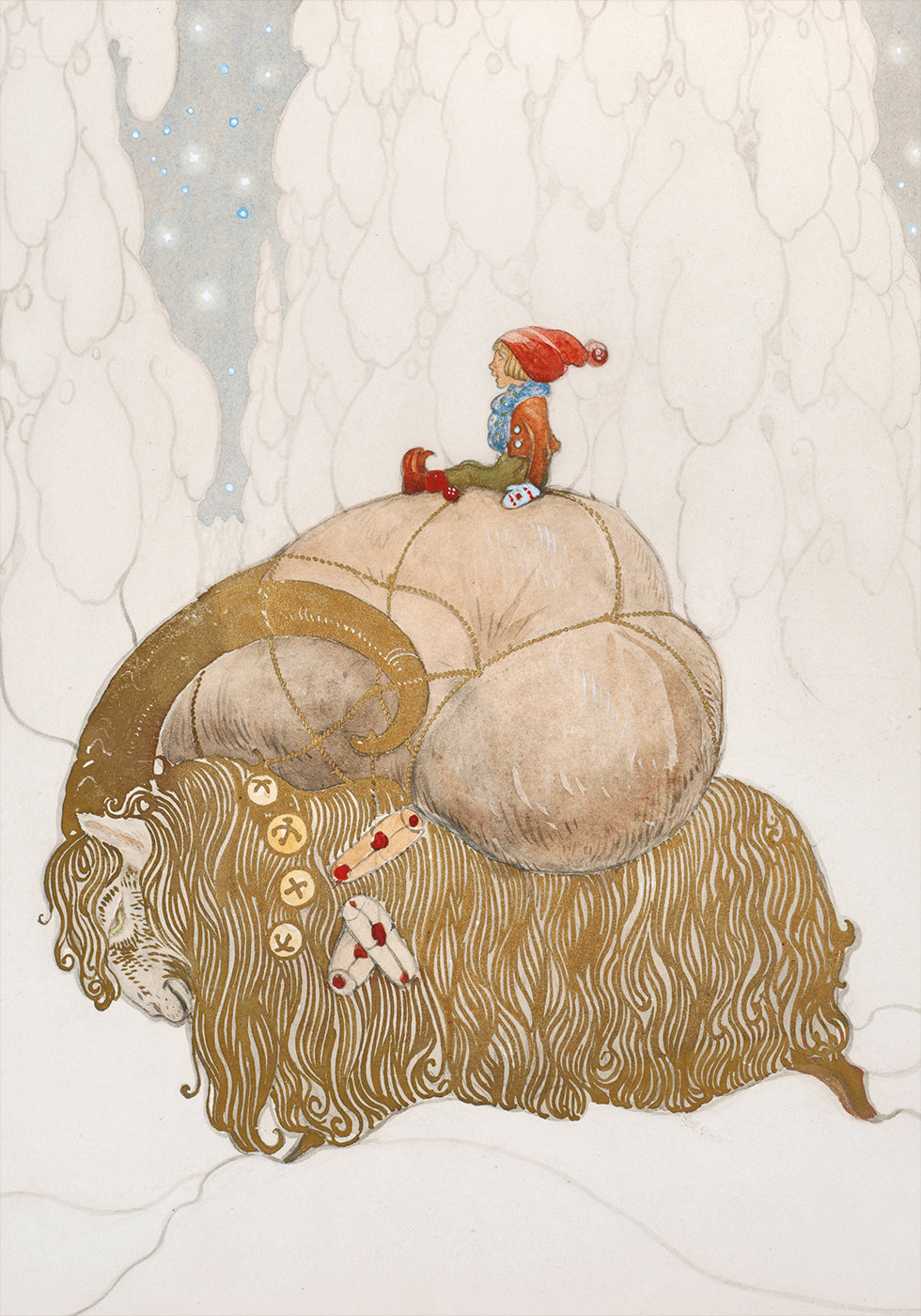 John Bauer - Julbocken Poster - Posterbox.dk