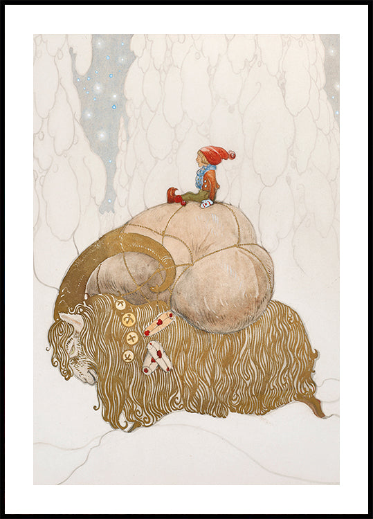 John Bauer - Julbocken Poster - Posterbox.dk