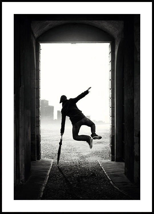 Joyful Leap Urban Poster - Posterbox.dk