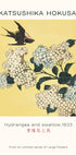 Katsushika Hokusai - Hydrangea and Swallow Poster - Posterbox.dk
