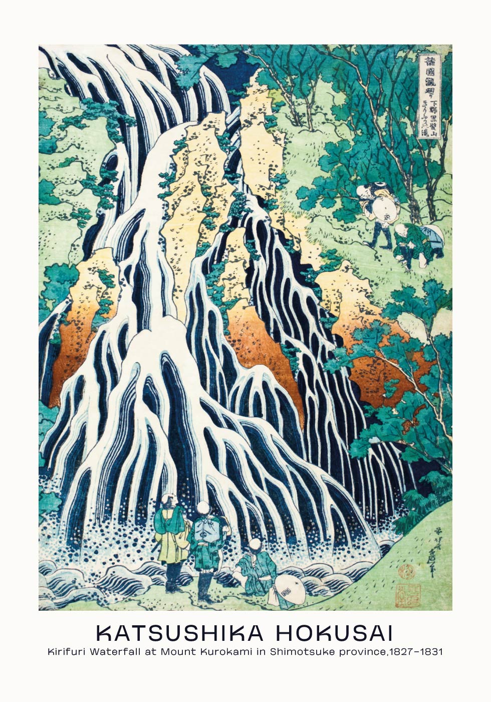Katsushika Hokusai - Kirifuri Waterfall at Mount Kurokami Poster - Posterbox.dk