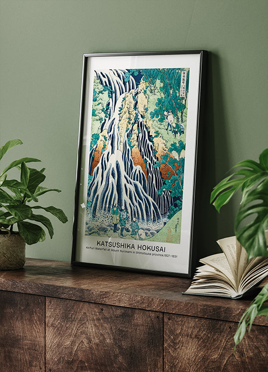 Katsushika Hokusai - Kirifuri Waterfall at Mount Kurokami Poster - Posterbox.dk