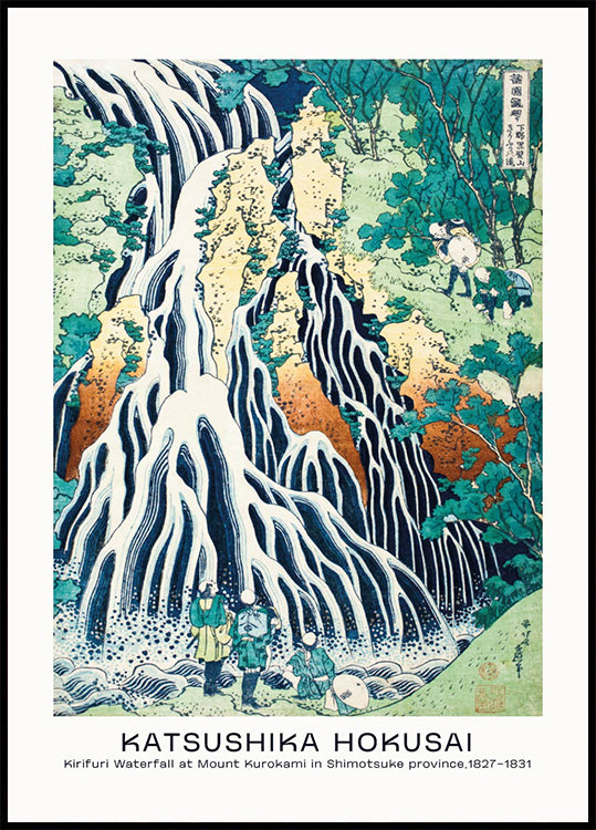 Katsushika Hokusai - Kirifuri Waterfall at Mount Kurokami Poster - Posterbox.dk