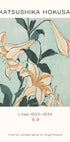 Katsushika Hokusai - Lilies Poster - Posterbox.dk
