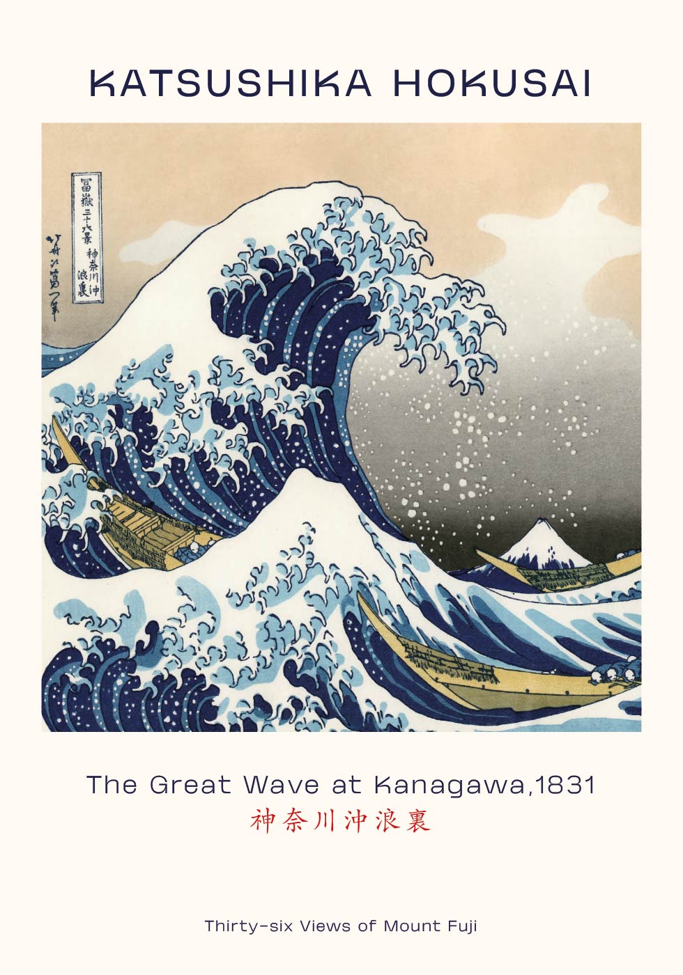 Katsushika Hokusai - The Great Wave at Kanagawa Poster - Posterbox.dk
