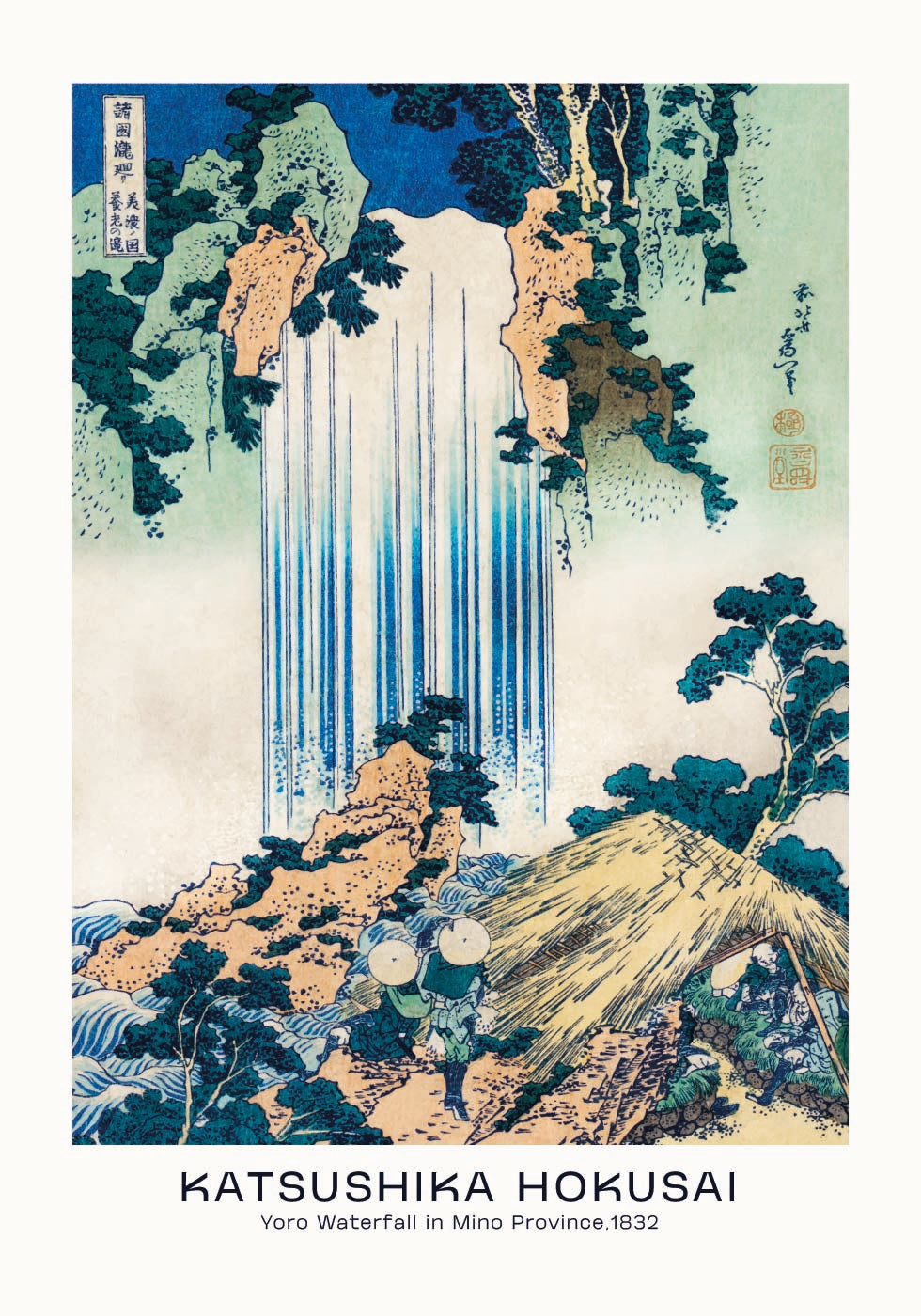Katsushika Hokusai - Yoro Waterfall in Mino Province Poster - Posterbox.dk
