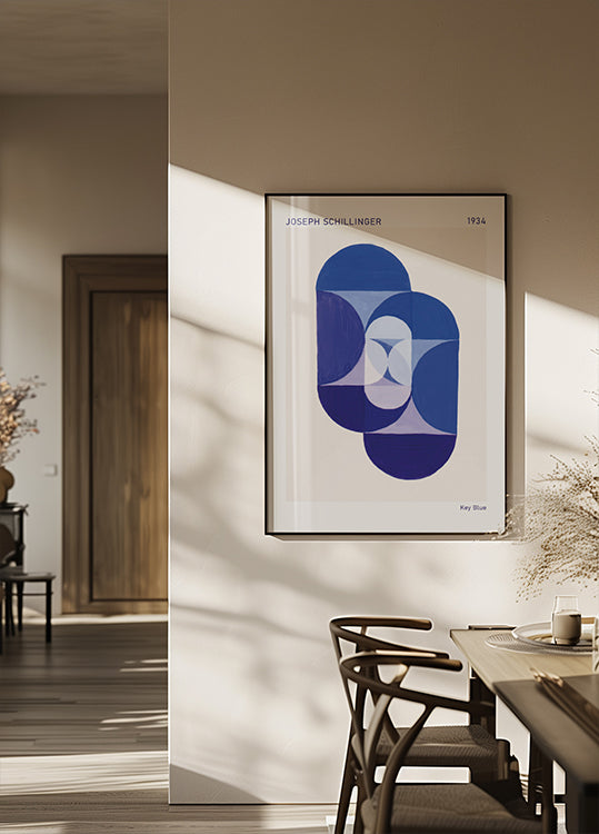 Key Blue, Joseph Schillinger Poster - Posterbox.dk