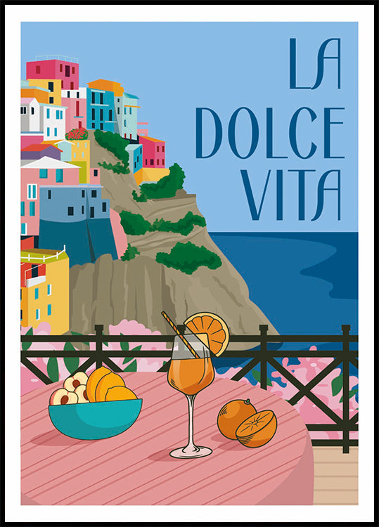 La Dolce Vita, Italian Coast and Aperitivo Poster - Posterbox.dk