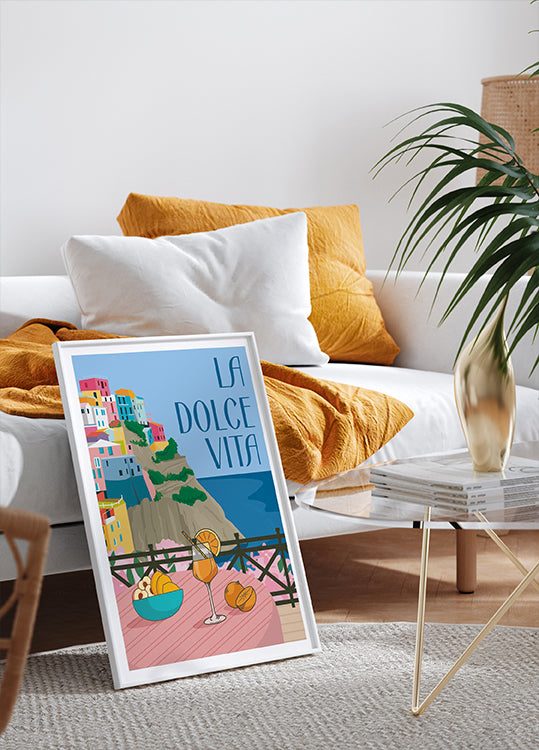 La Dolce Vita, Italian Coast and Aperitivo Poster - Posterbox.dk