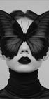 Lady with Black Butterfly Mask Poster - Posterbox.dk