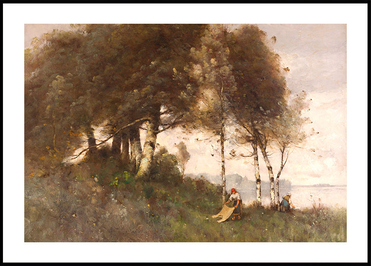 Landscape with Washerwomen by Paul-Désiré Trouillebert Poster - Posterbox.dk