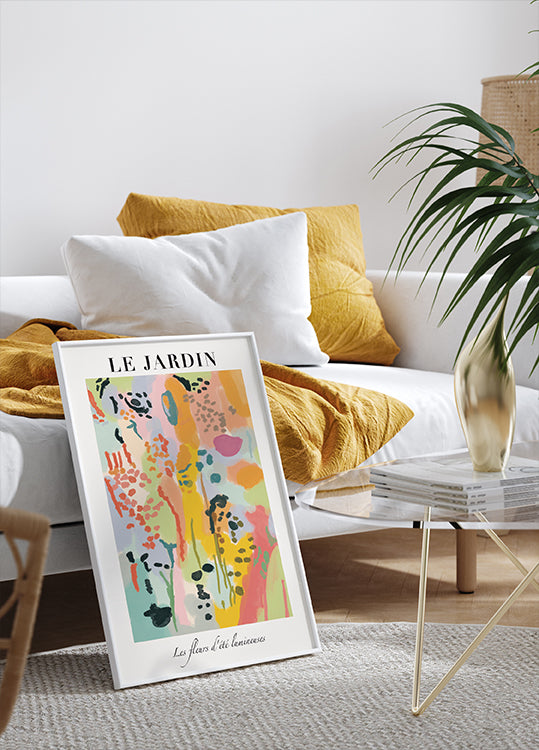 Le Jardin, vibrant floral abstract Poster - Posterbox.dk