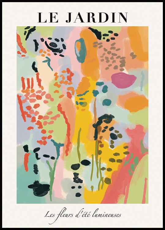 Le Jardin, vibrant floral abstract Poster - Posterbox.dk