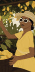 Lemon Garden Woman, Summer Citrus Harvest Poster - Posterbox.dk