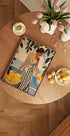 Lemon Lady, Striped Dress, Coastal Glamor Poster - Posterbox.dk