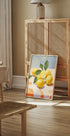 Lemons on Checkered Table, citrus fruit Poster - Posterbox.dk