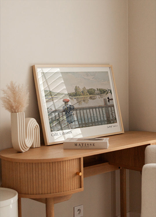 Lisbeth Fishing by Carl Larsson Poster - Posterbox.dk